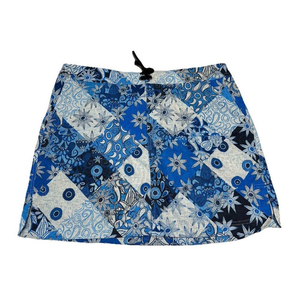 RIP SKIRT Hawaii sz 2XL Ocean  Swim Cover Skirt tropical Blue Floral